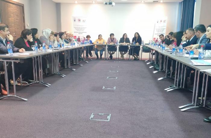 A round table meeting with project stakeholders and beneficiary organizations was held in Baku to improve coordination of measures to end psychological and emotional violence against women and girls with disabilities in public places.